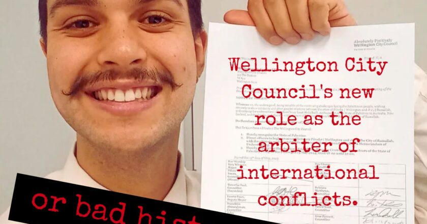 Burst pipes or bad history? Wellington City Council’s new role as the arbiter of international conflicts