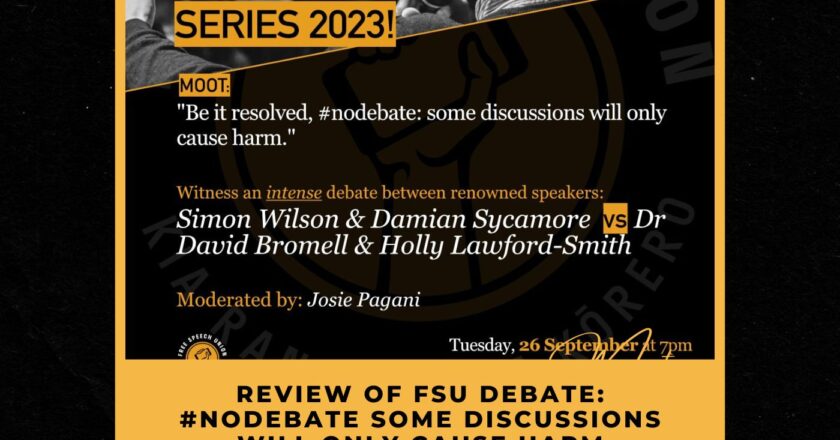 Review of FSU Debate: #nodebate Some discussions will only cause harm