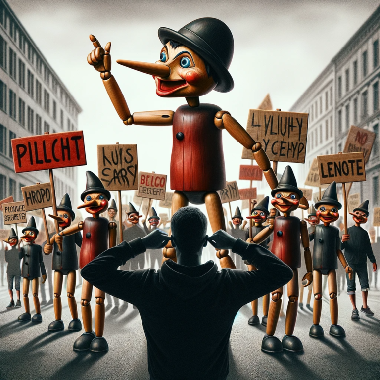 Protest Puppet The tightrope of protest - Plain Sight - Dane Giraud